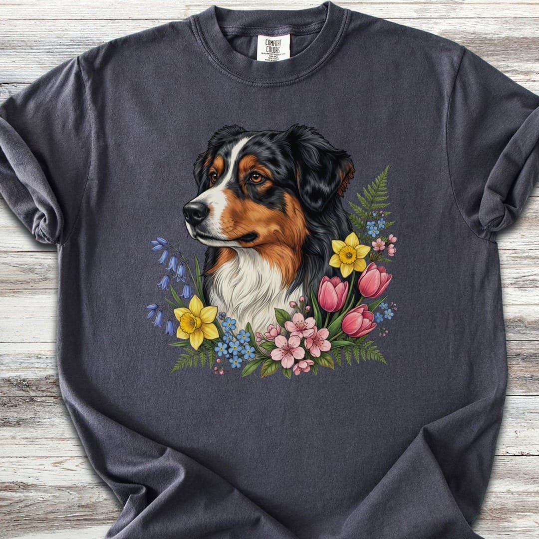 Australian Shepherd Tri Portrait T-Shirt