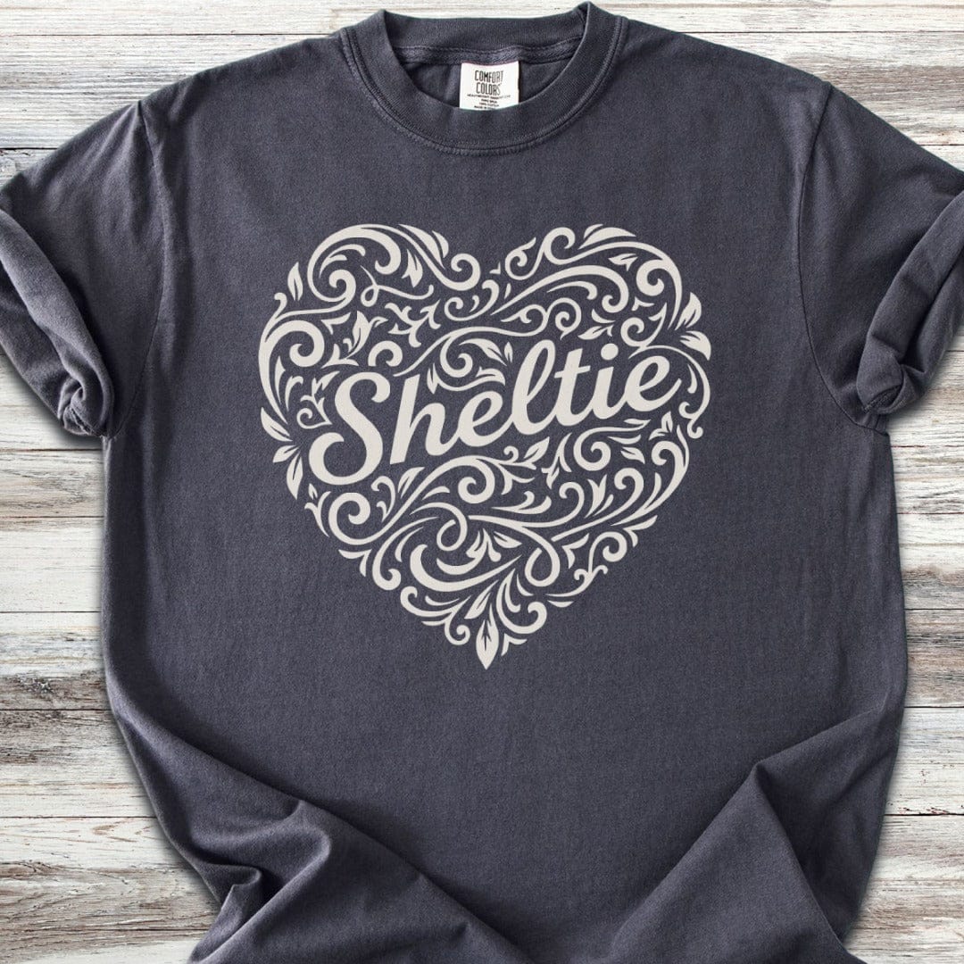 Shetland Sheepdog Heart Script T-Shirt
