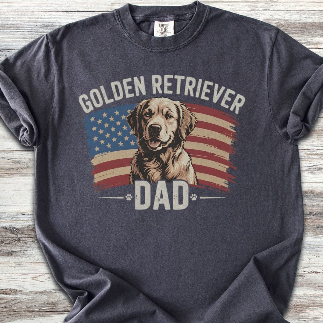 Golden Retriever Dad Flag T-Shirt