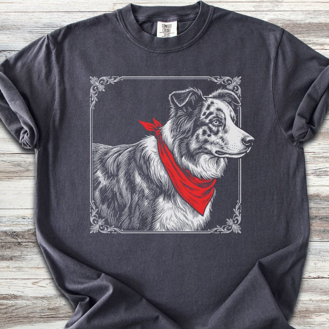 Australian Shepherd Etching T-Shirt