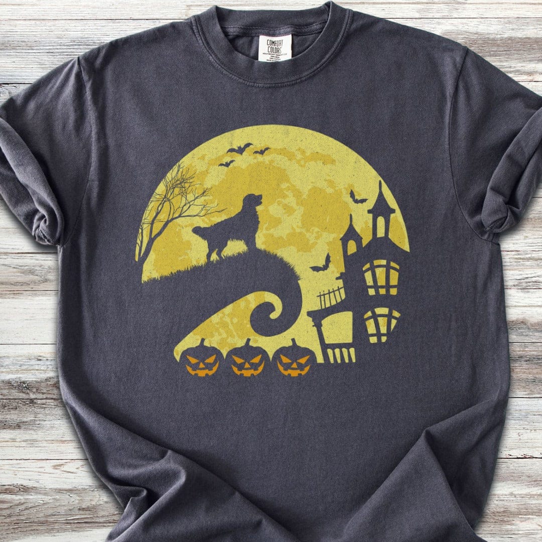 Golden Retriever Halloween Moon T-Shirt