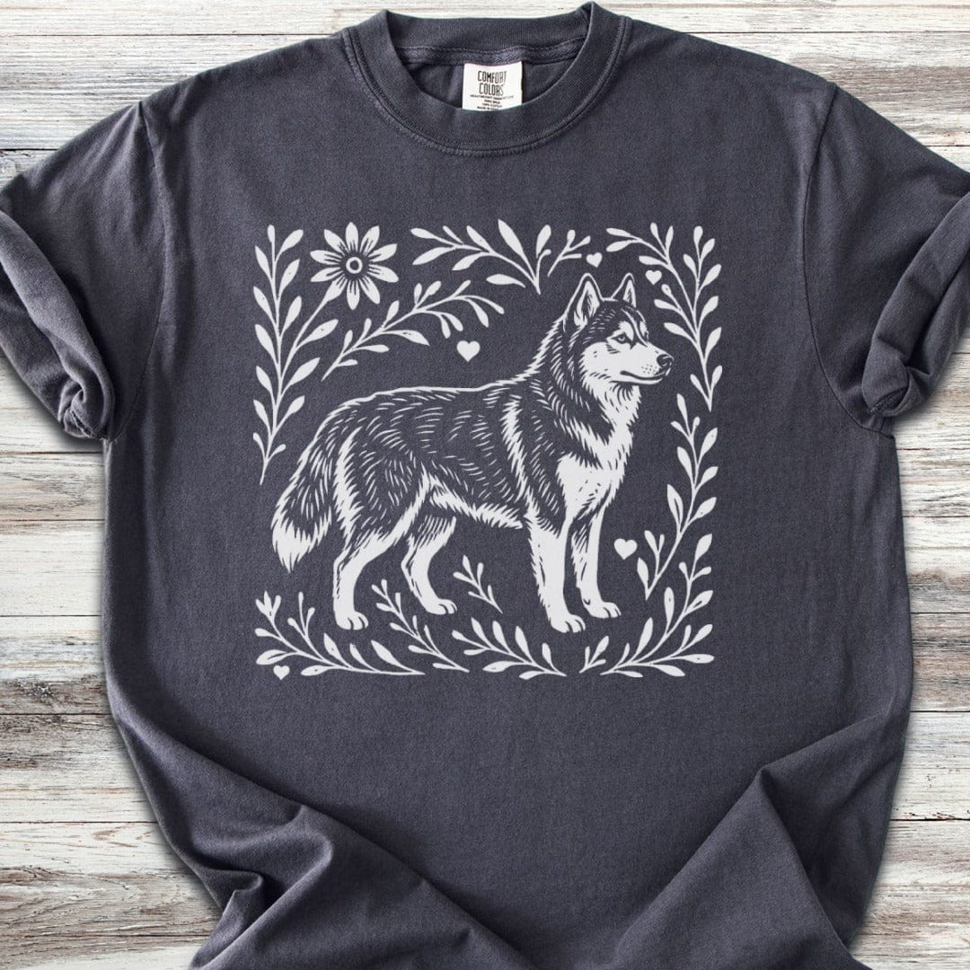 Husky Linocut T-Shirt
