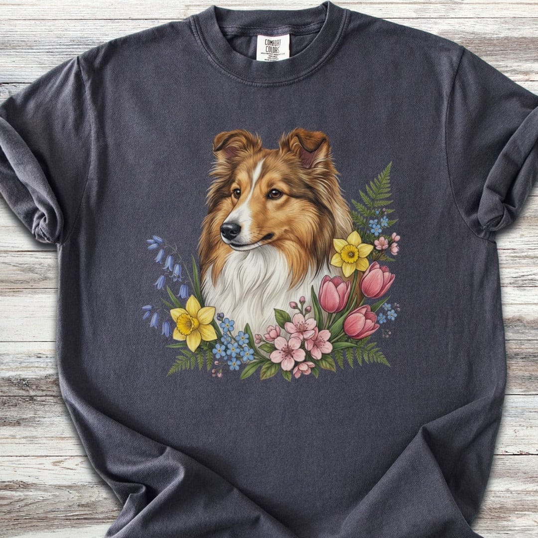 Shetland Sheepdog Spring Portrait T-Shirt