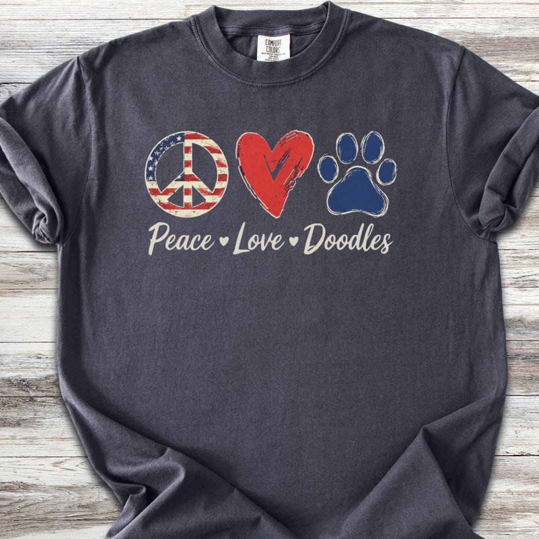 Peace Love Doodles USA T-Shirt