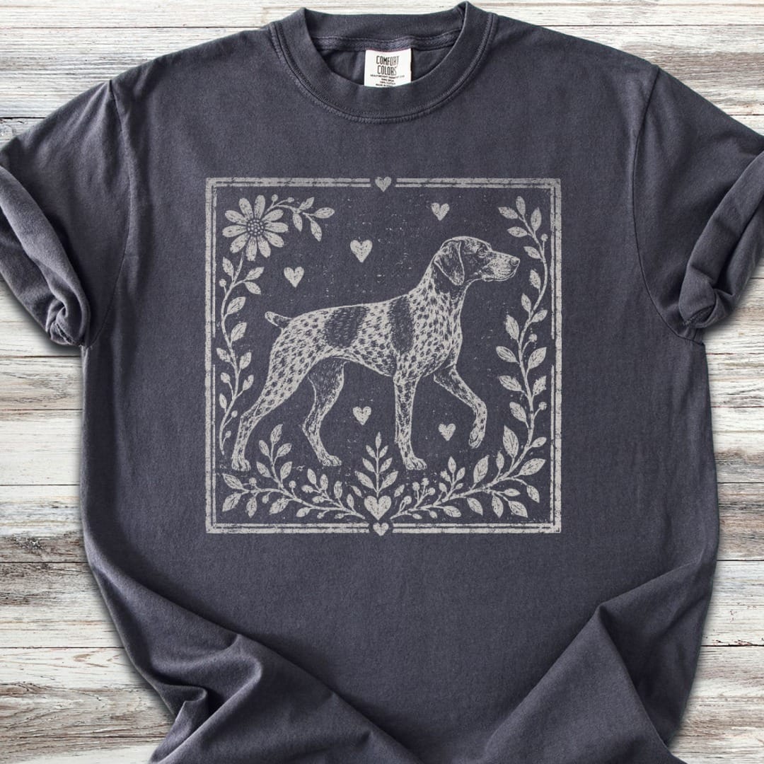 German Shorthaired Pointer Linocut T-Shirt