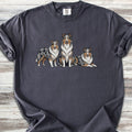 Australian Shepherd Blue Merle Trio T-Shirt
