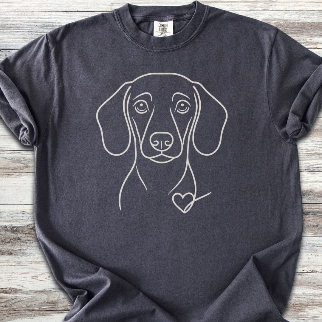 Dachshund Line Art Love T-Shirt