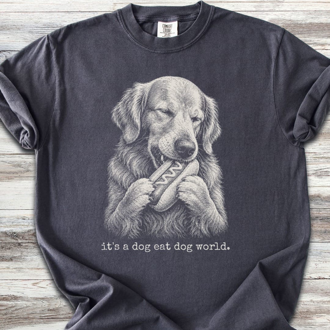 Golden Retriever Dog Eat Dog T-Shirt