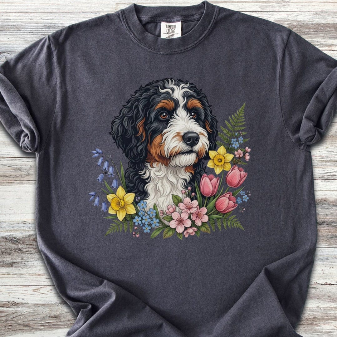 Bernedoodle Spring Portrait T-Shirt