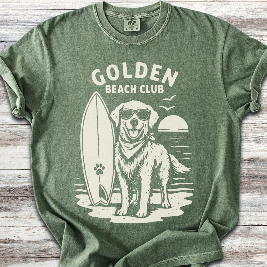 Golden Retriever Beach Club T-Shirt