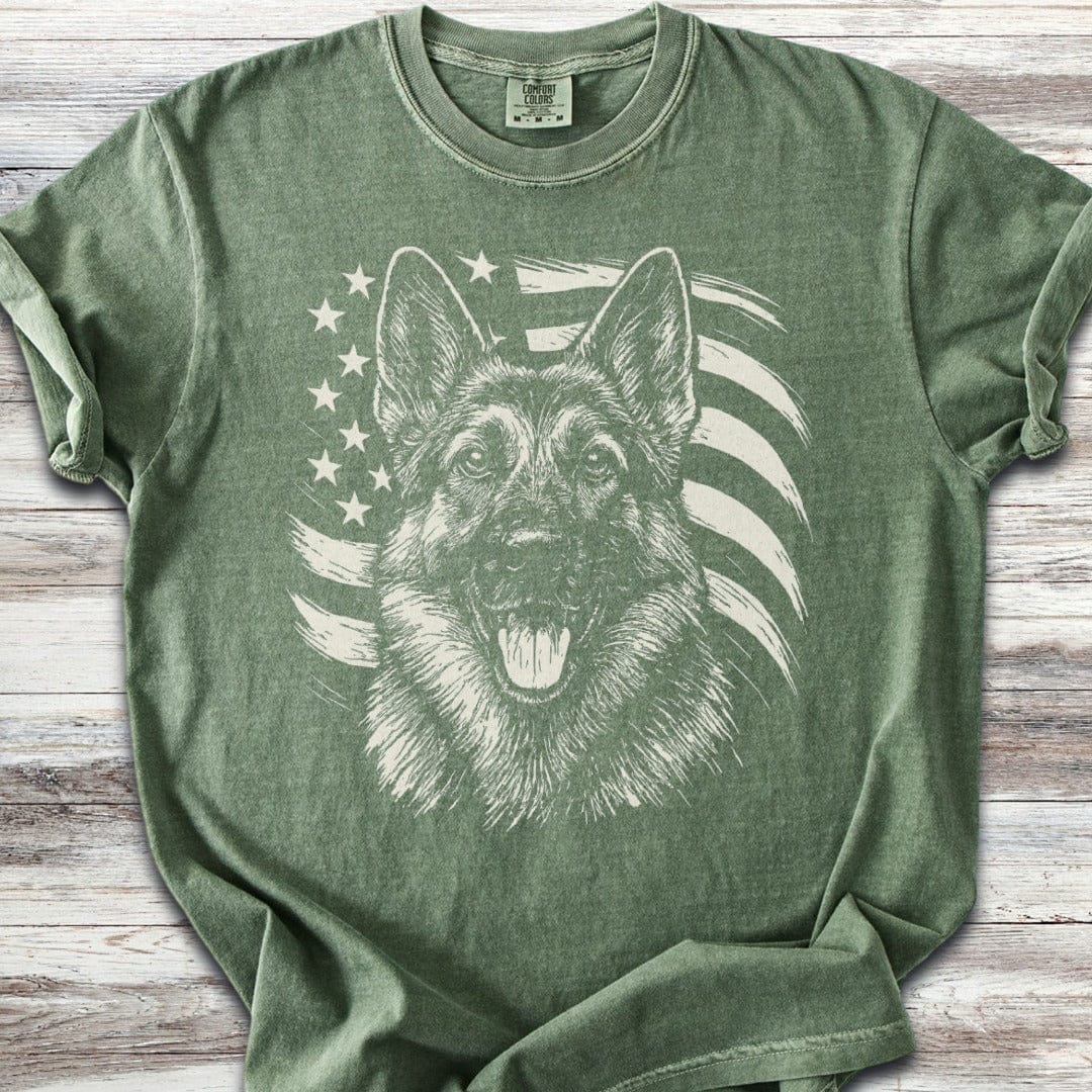 German Shepherd Flag T-Shirt