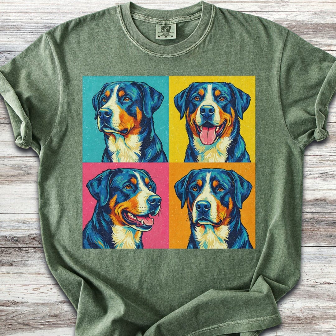 Swiss Mountain Dog Pop Art T-Shirt