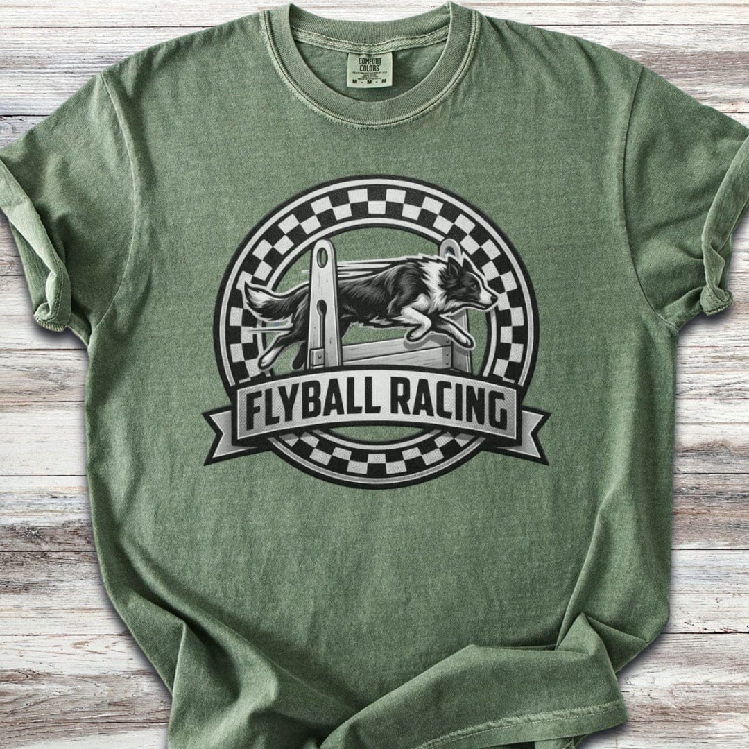 Border Collie Flyball Racing T-Shirt