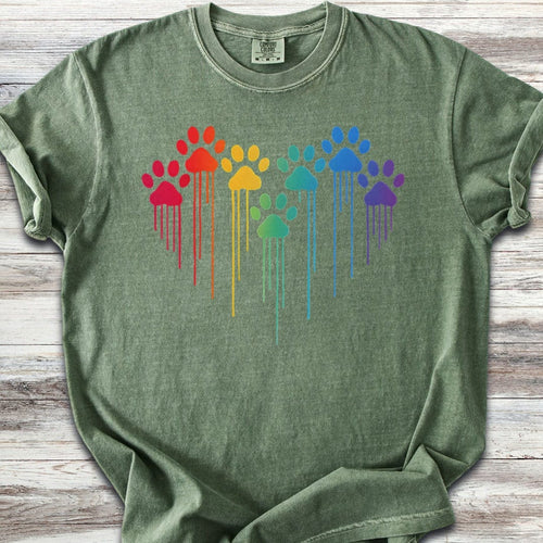 Rainbow Heart Prints T-Shirt
