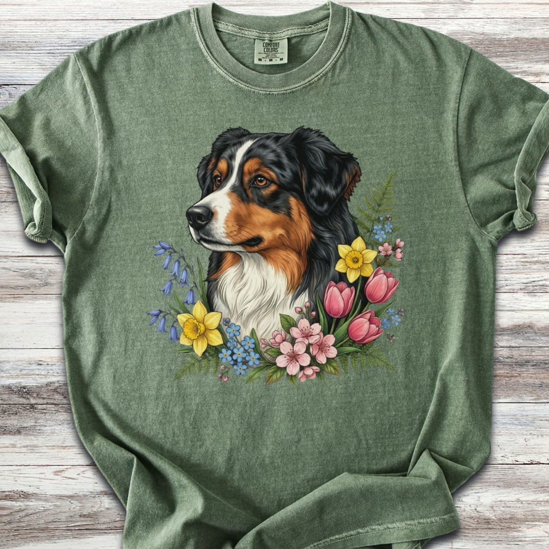 Australian Shepherd Tri Portrait T-Shirt