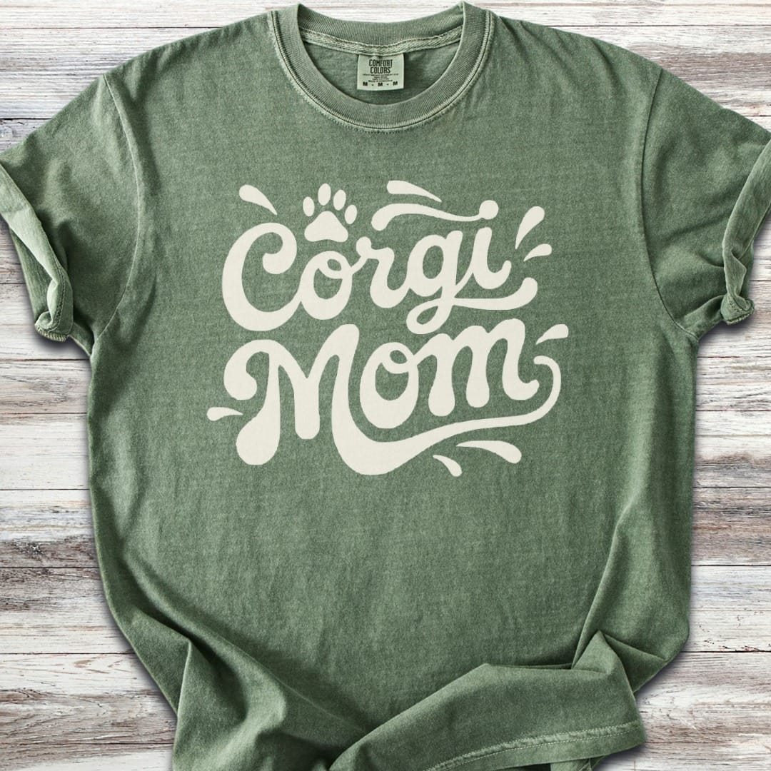 Corgi Groovy Mom T-Shirt