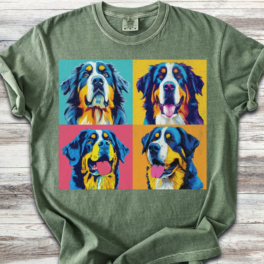 Bernese Mountain Dog Pop Art T-Shirt