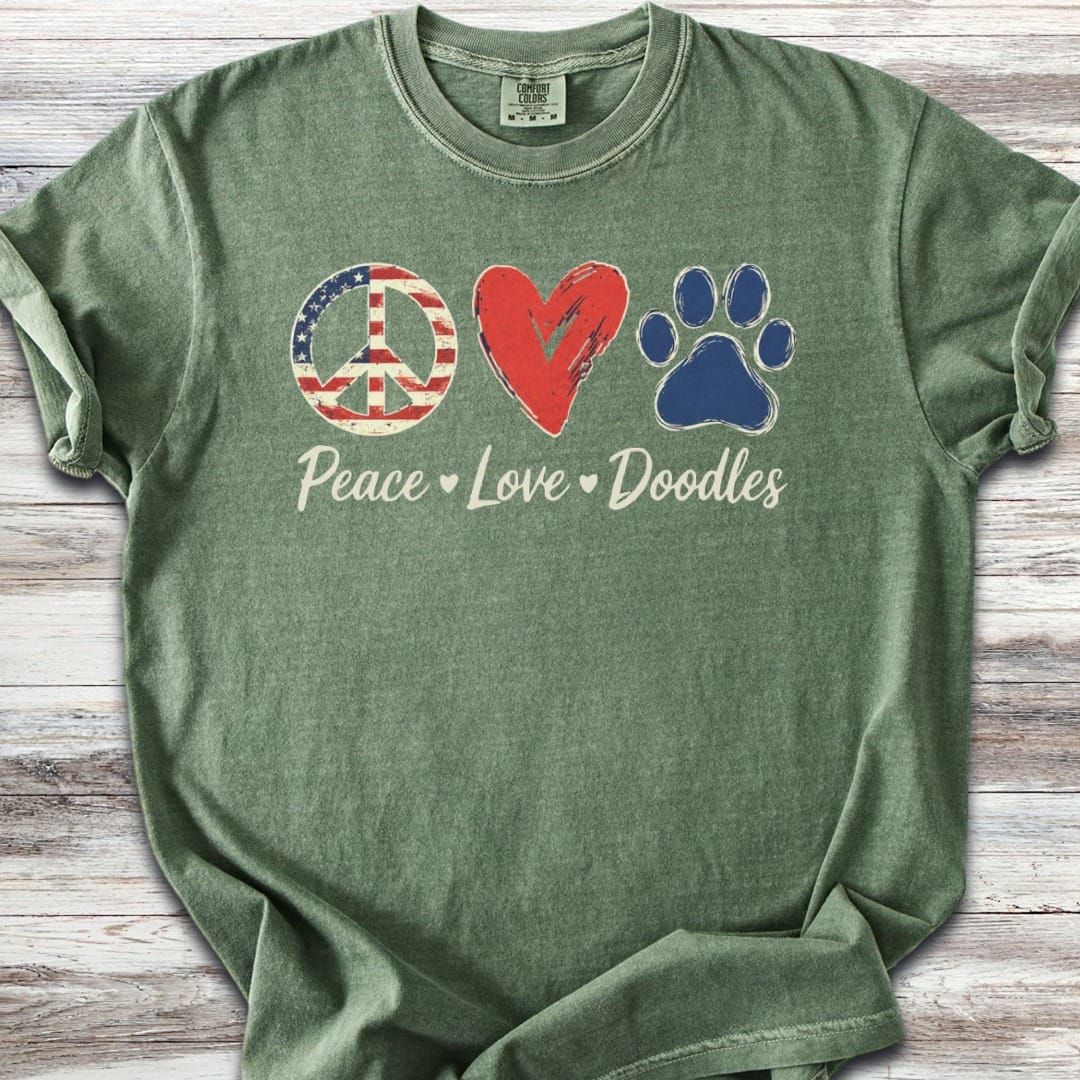Peace Love Doodles USA T-Shirt