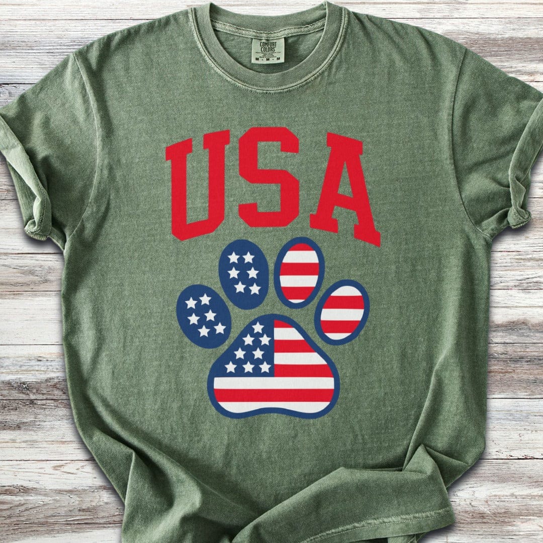 USA Paw Print T-Shirt