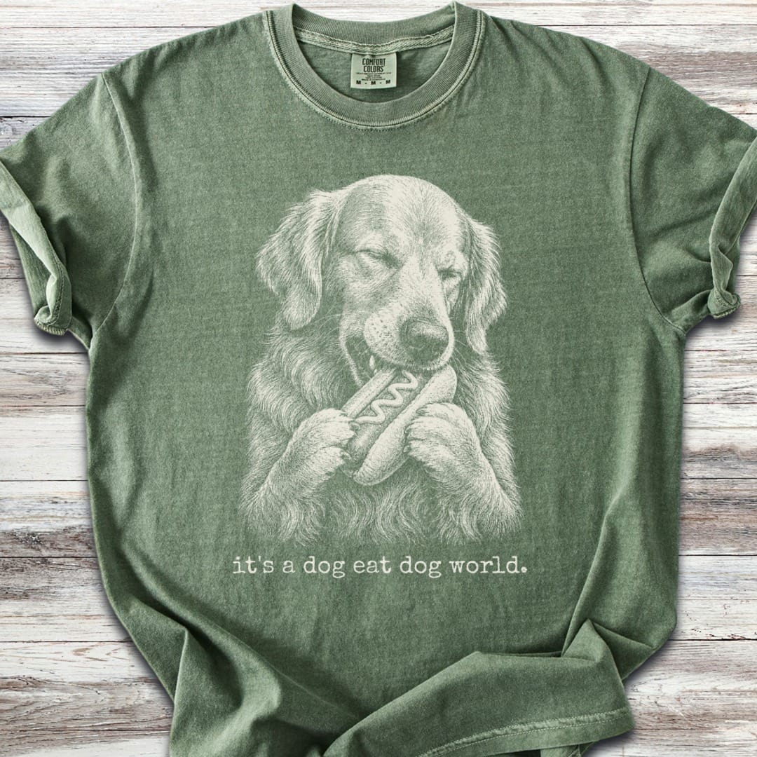 Golden Retriever Dog Eat Dog T-Shirt