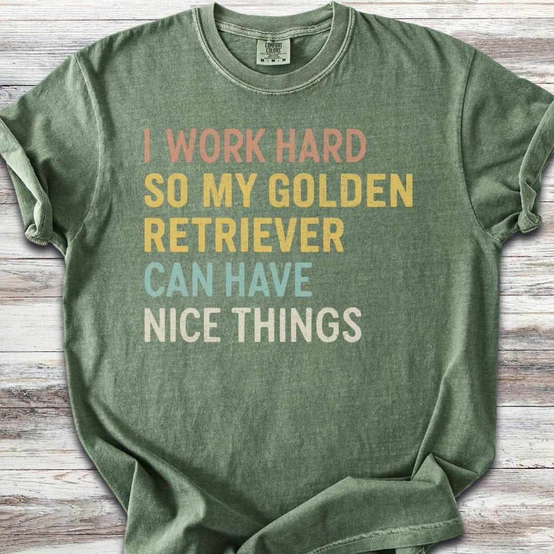 Golden Retriever Work Hard T-Shirt
