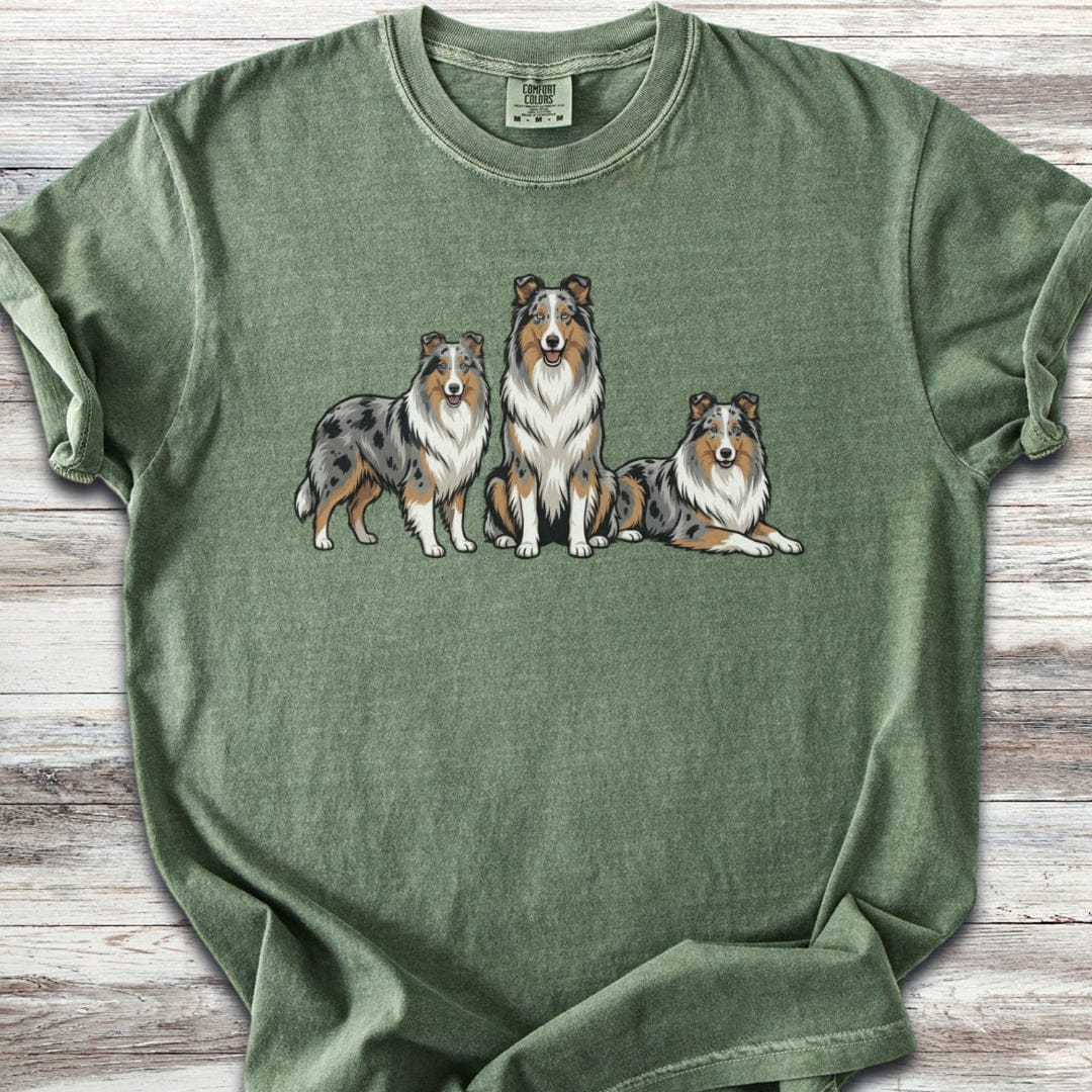 Australian Shepherd Blue Merle Trio T-Shirt