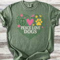 Peace Love Dogs Floral T-Shirt