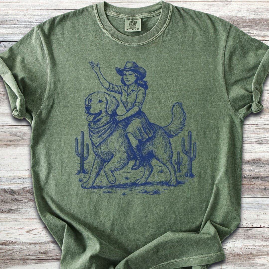 Golden Retriever Cowgirl T-Shirt