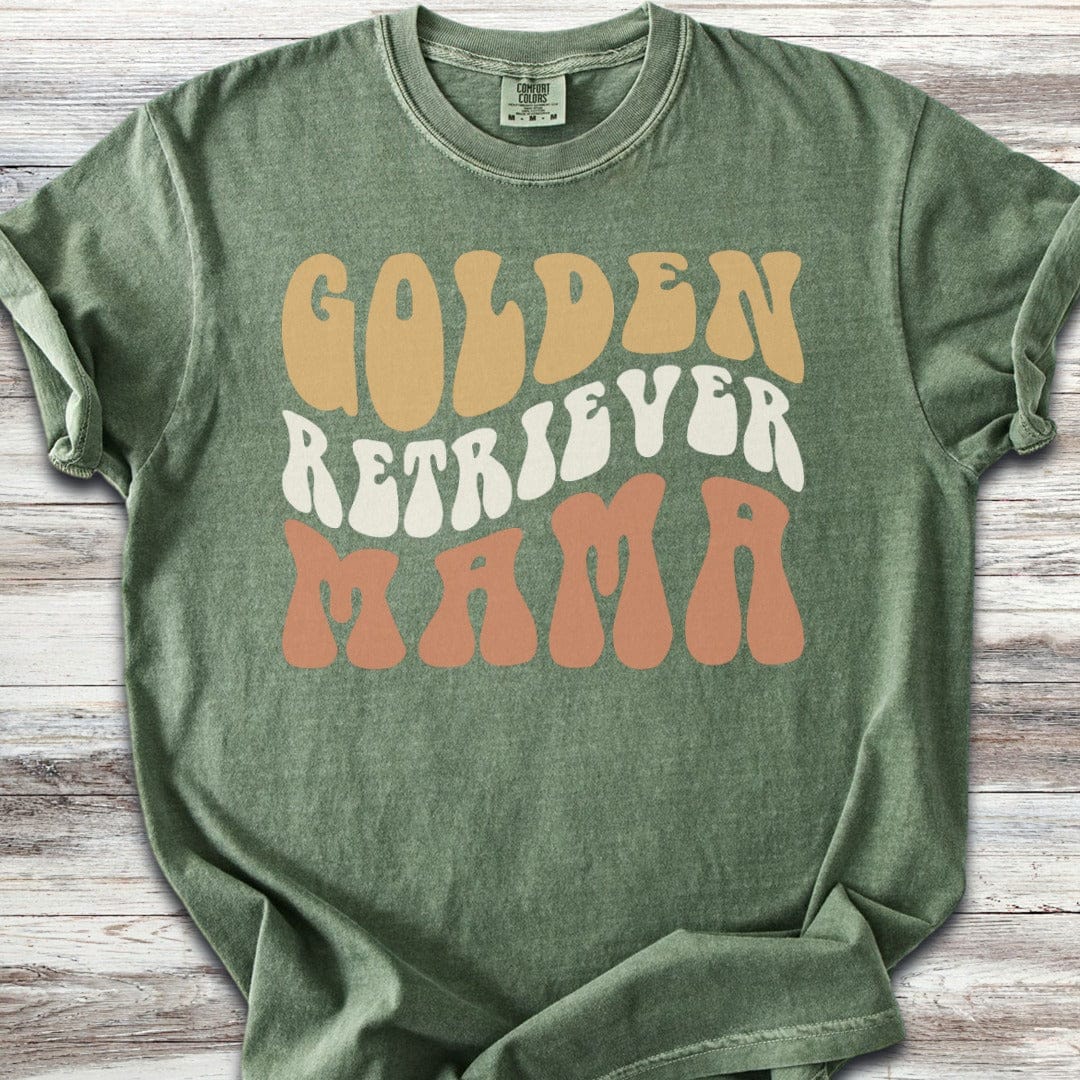 Golden Retriever Retro Mama T-Shirt