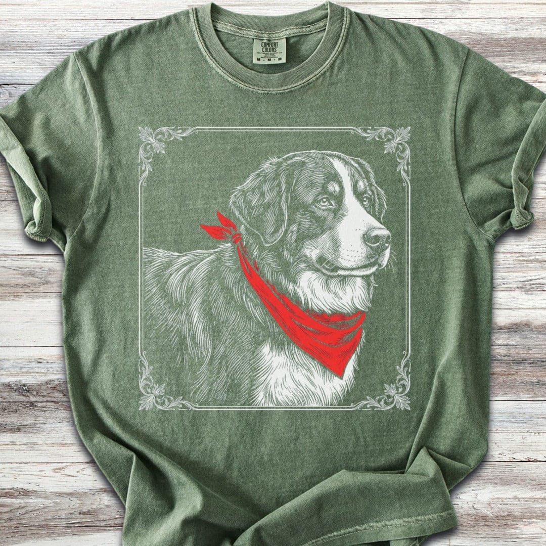 Bernese Mountain Dog Etching T-Shirt