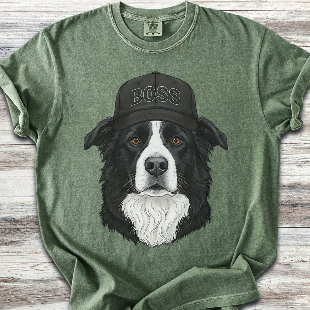 Border Collie Boss Hat T-Shirt