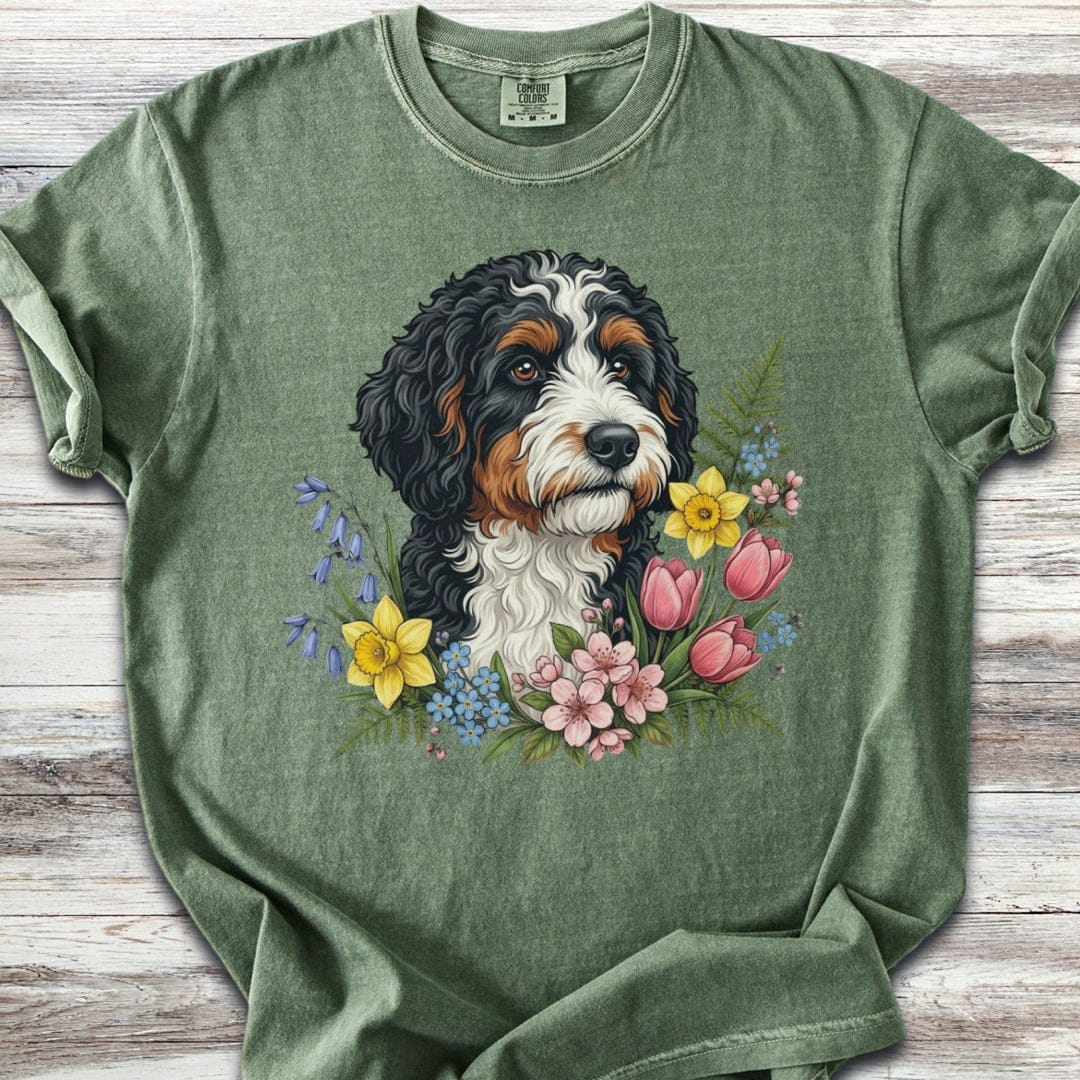 Bernedoodle Spring Portrait T-Shirt