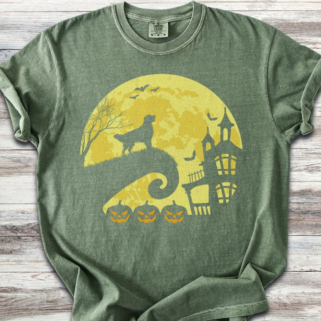 Golden Retriever Halloween Moon T-Shirt