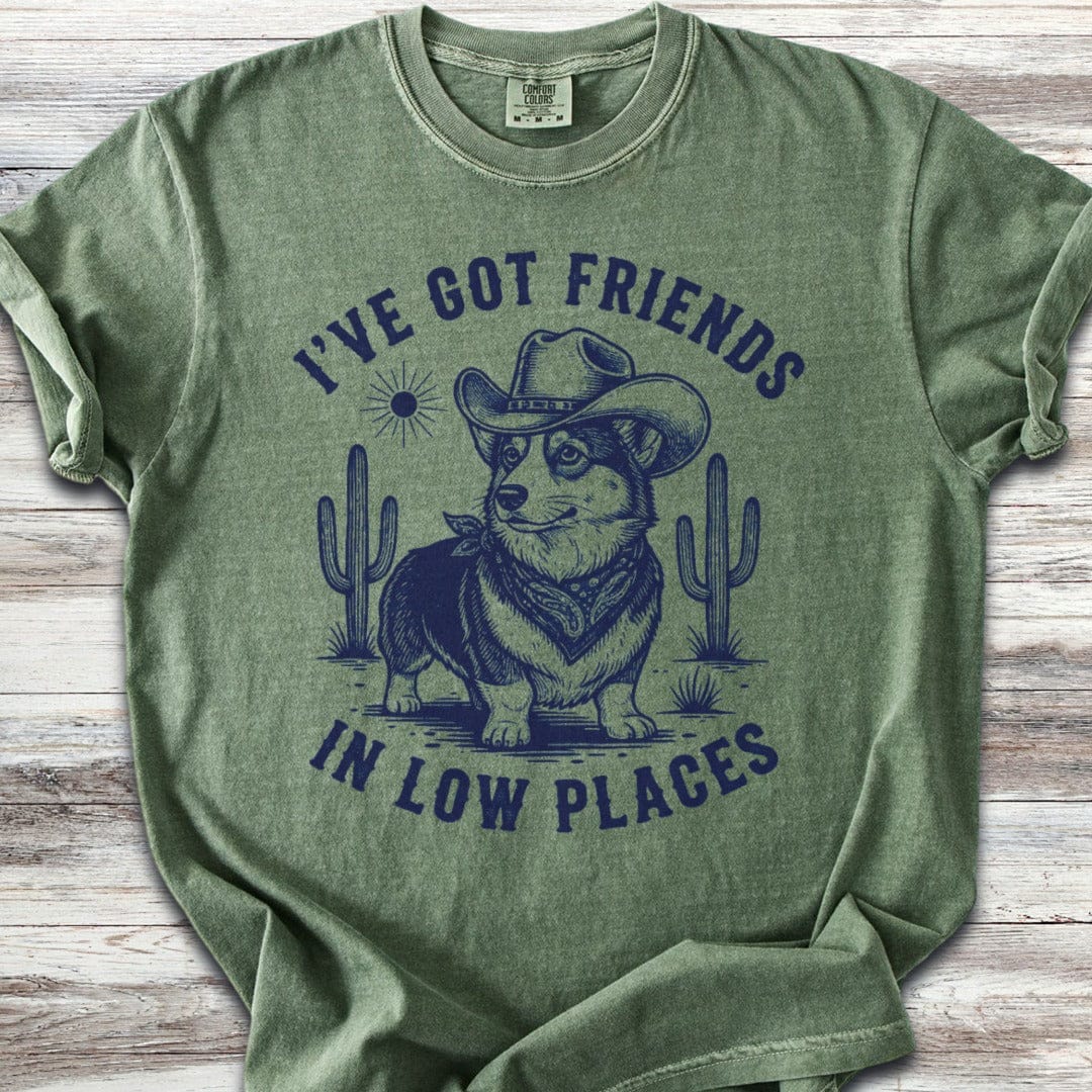 Corgi Friends in Low Places T-Shirt