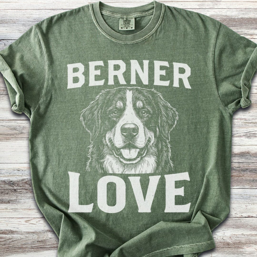 Bernese Mountain Dog Love Portrait T-Shirt