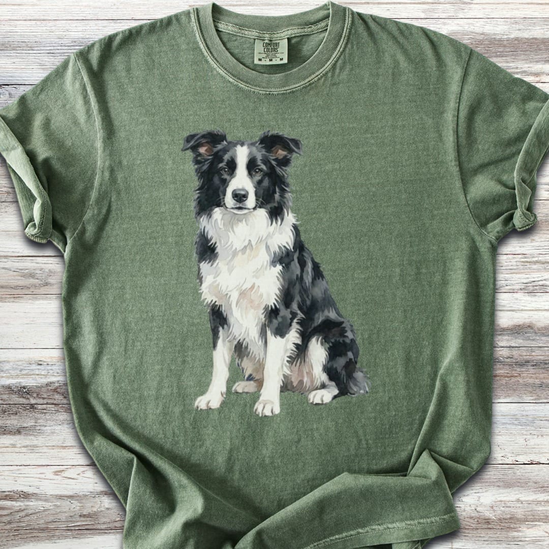 Border Collie Watercolor T-Shirt