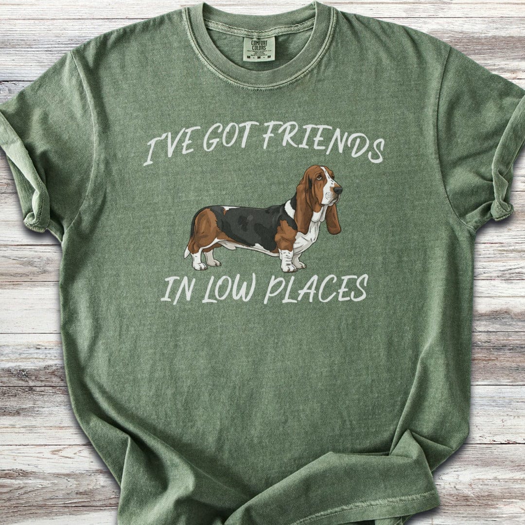 Basset Hound Low Places T-Shirt