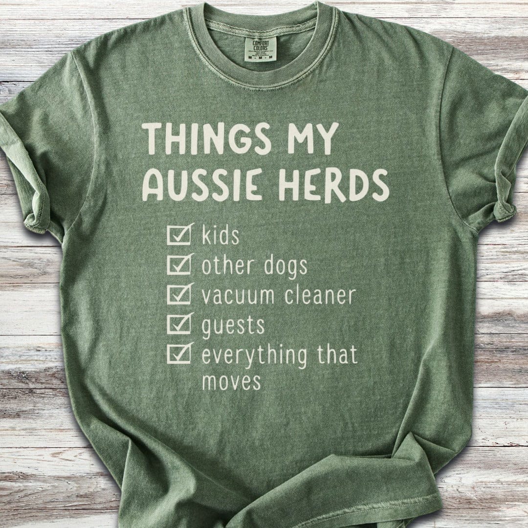 Australian Shepherd Herding List T-Shirt