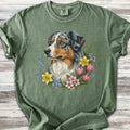 Australian Shepherd Merle Blue Eyes Portrait T-Shirt