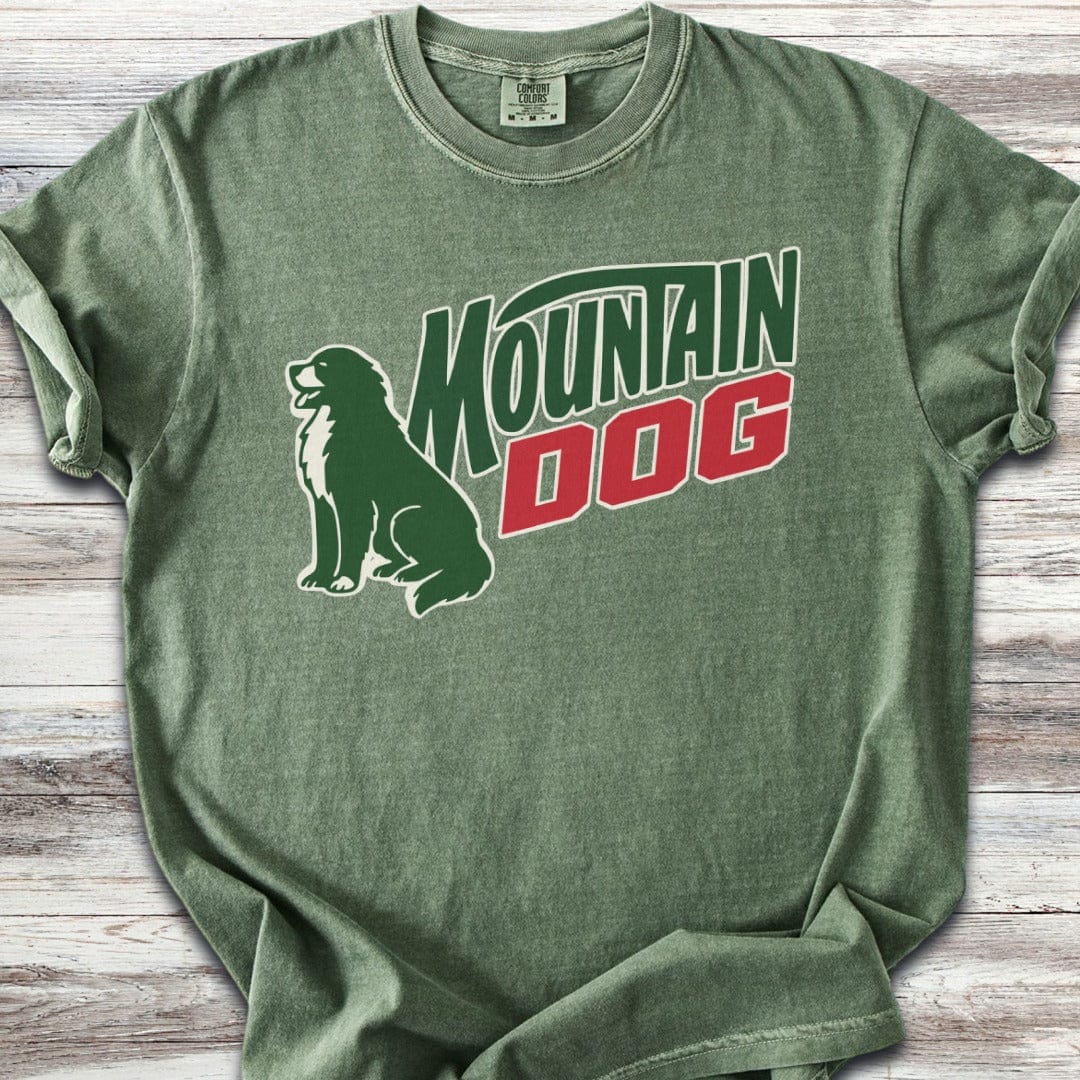 Life Is Good Men's Bernese Hiking Through The Woods Short Sleeve Crusher T-Shirt in Moss Green | Size XL | Cotton/Polyester