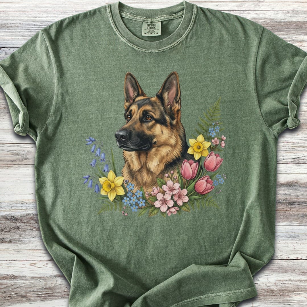 German Shepherd Spring Portrait T-Shirt