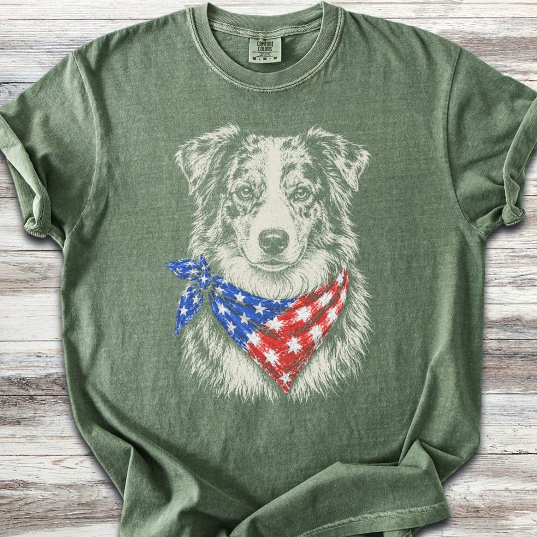 Australian Shepherd Merle Patriot T-Shirt