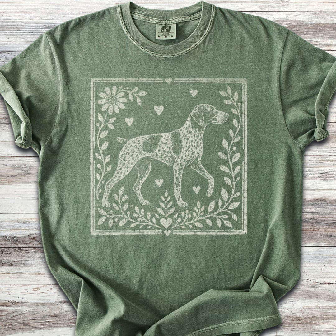 German Shorthaired Pointer Linocut T-Shirt