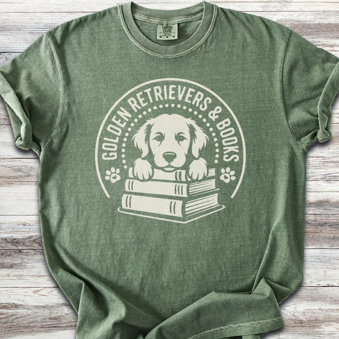 Golden Retriever Books T-Shirt