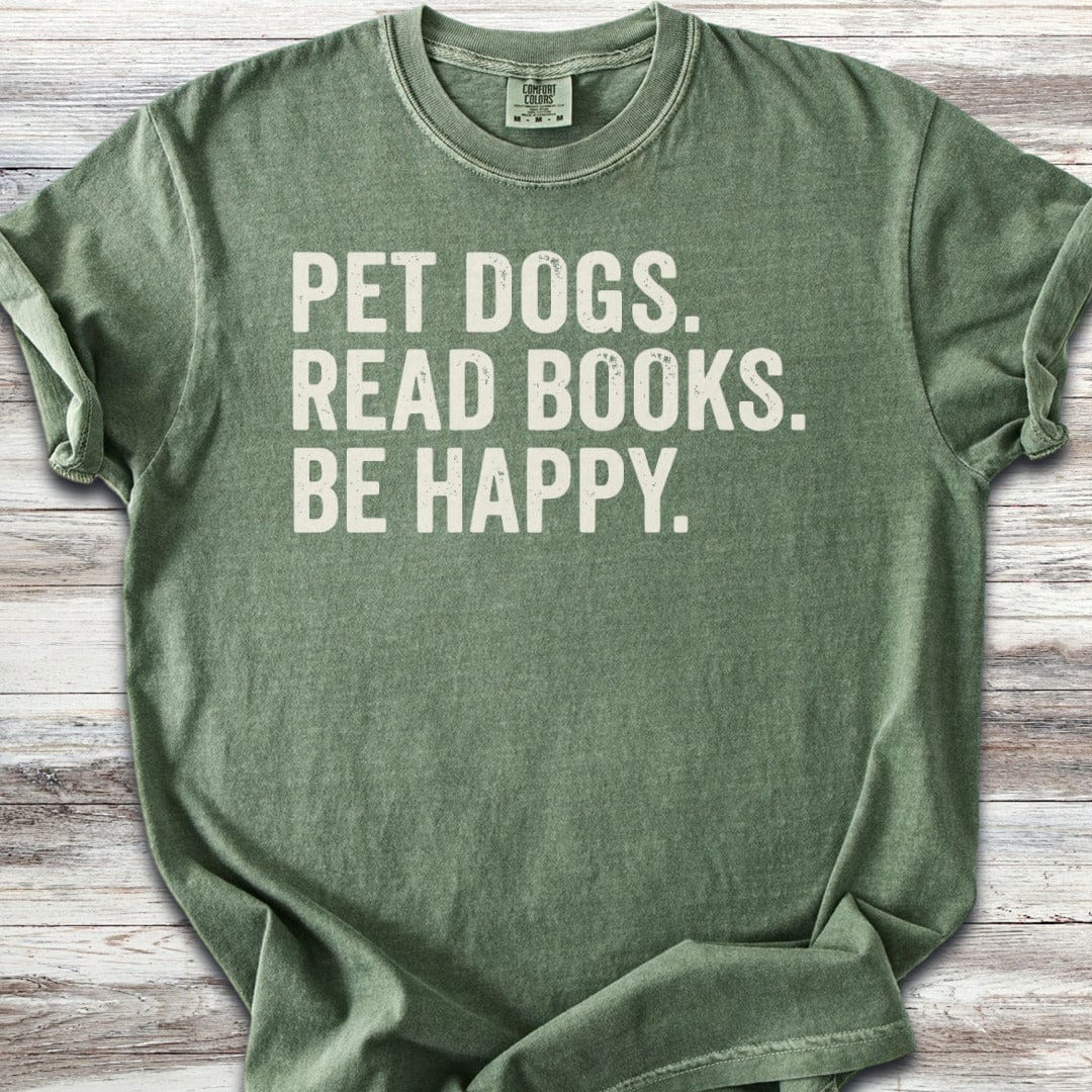 Dogs Books Happy T-Shirt