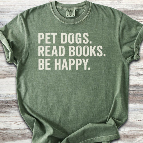 Dogs Books Happy T-Shirt