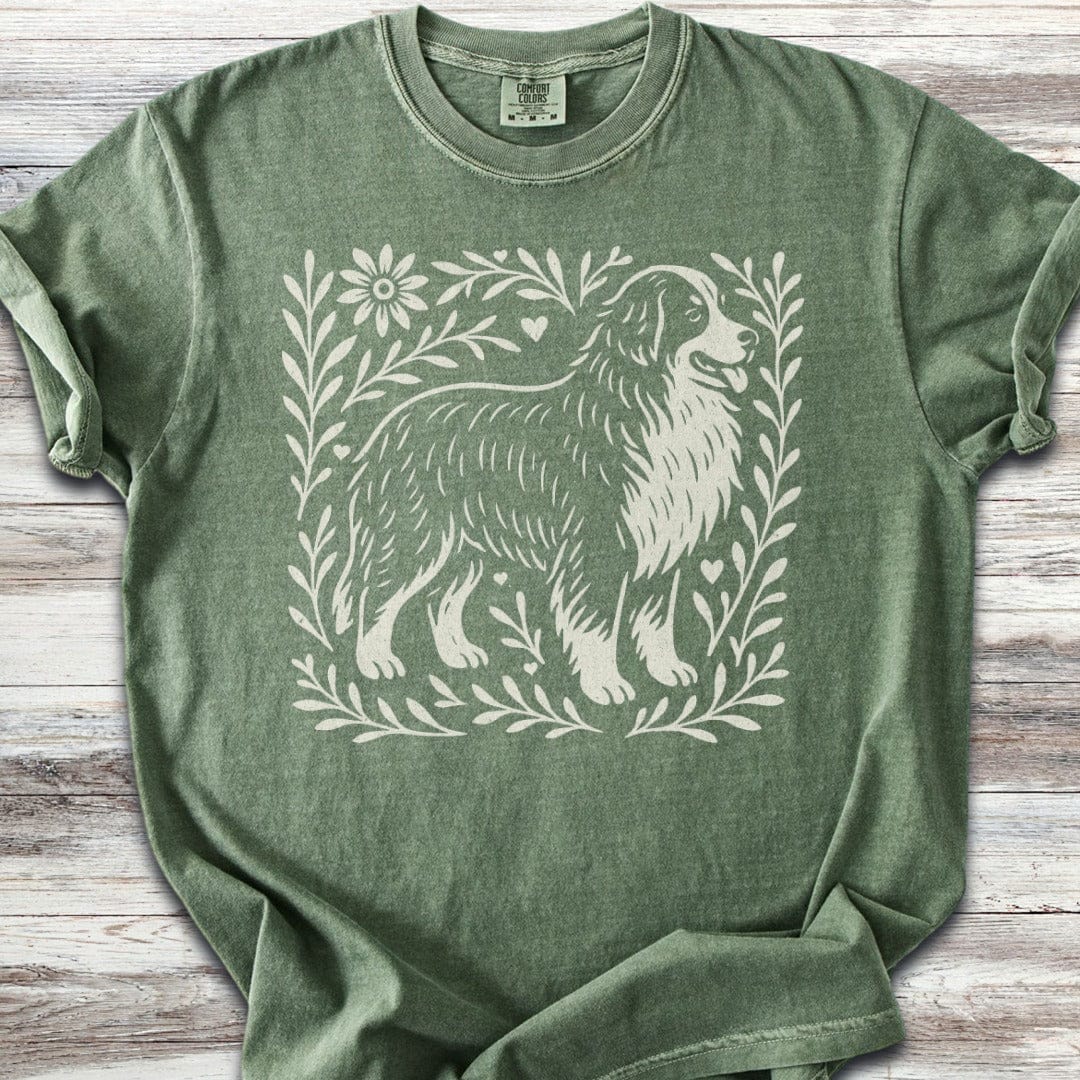 Bernese Mountain Dog Linocut T-Shirt
