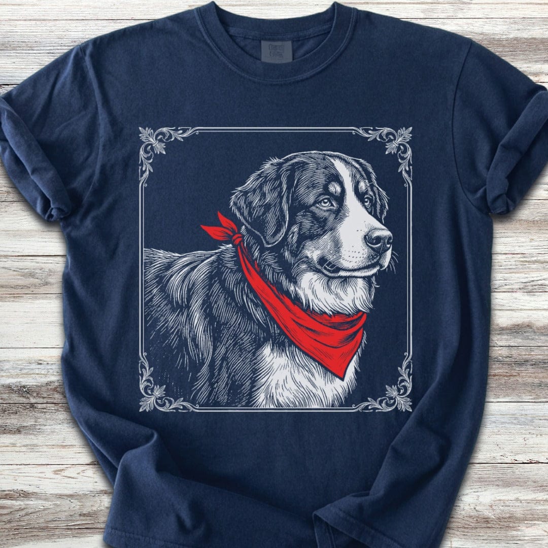 Bernese Mountain Dog Etching T-Shirt