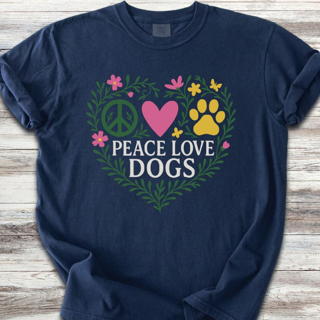 Peace Love Dogs Floral T-Shirt