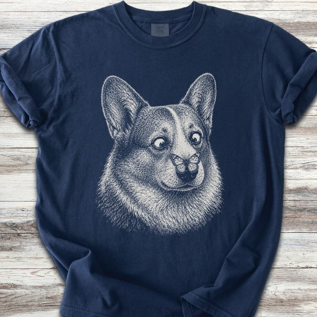 Corgi Butterfly T-Shirt
